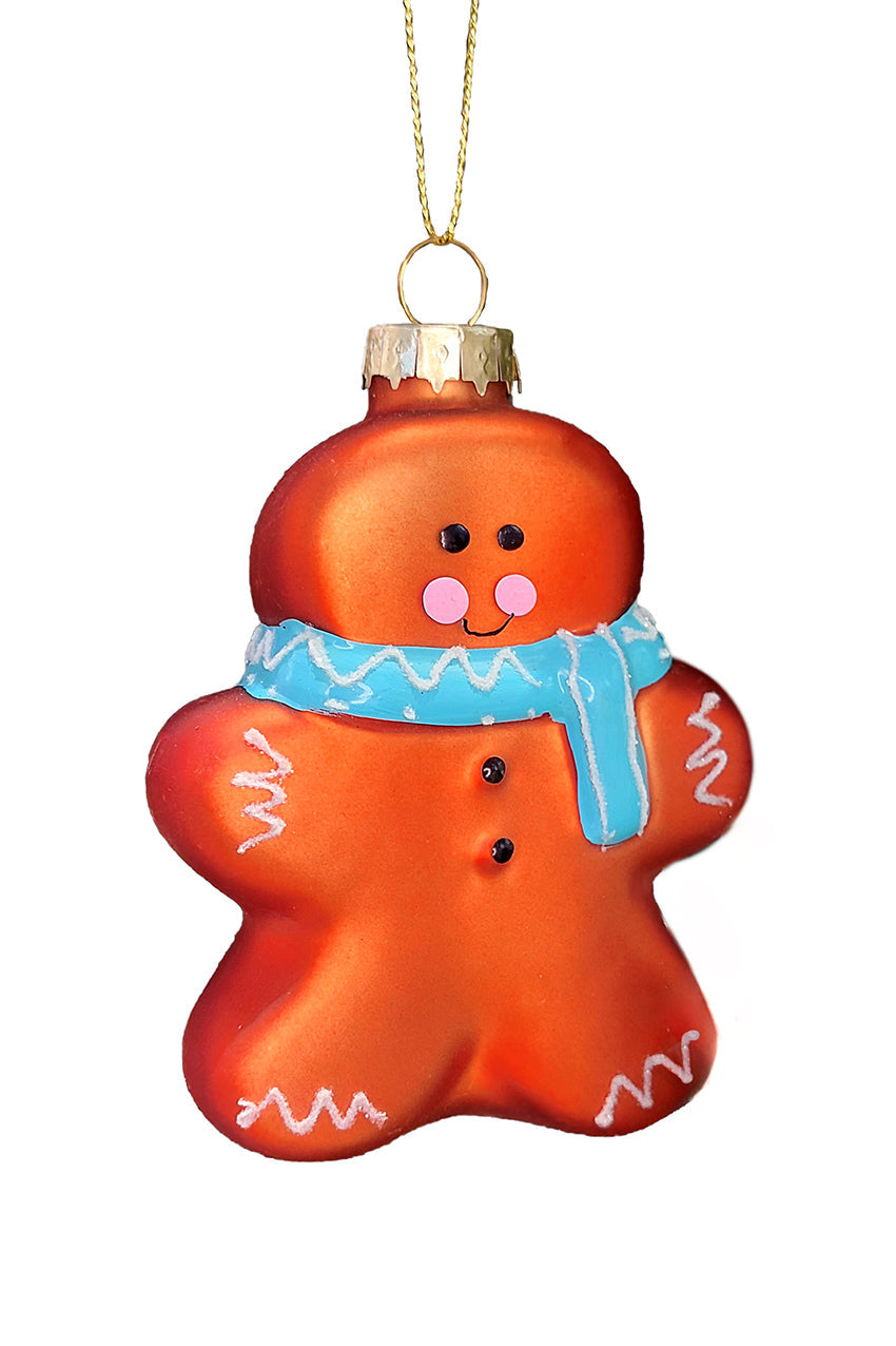 Christmas Glass Ornament - Gingerbread Man by Wizardi F07M3-10 HB-SY25041