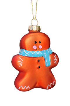 Christmas Glass Ornament - Gingerbread Man by Wizardi F07M3-10 HB-SY25041