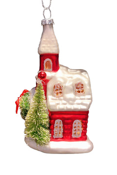 Christmas Glass Ornament - Christmas Church by Wizardi F07M3-25 HB-SY25378
