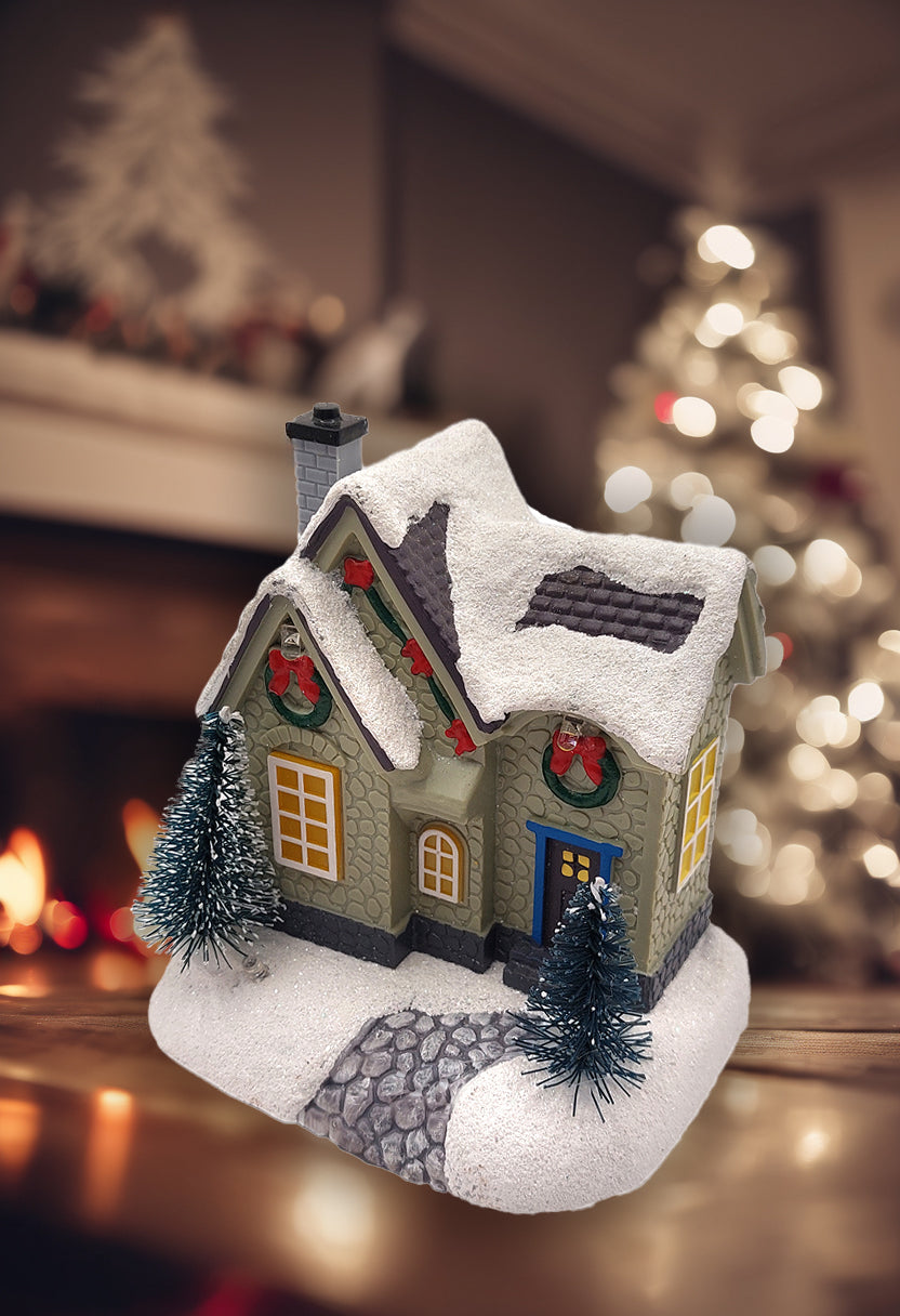 Christmas Village House F07M4-38-W221C