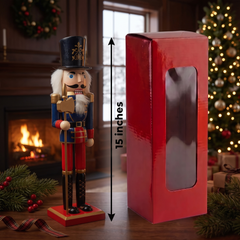 Navy Coat Halberd Guard Christmas Wooden Nutcracker 15 in by Wizardi F07M6-11 Blue