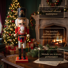 Classic Toy Soldier Drummer Christmas Wooden Nutcracker 15 in by Wizardi F07M6-11 Red