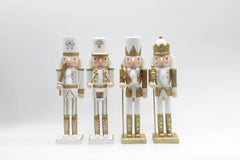 Winter White and Gold Drummer Christmas Wooden Nutcracker 15 in by Wizardi F07M6-12A