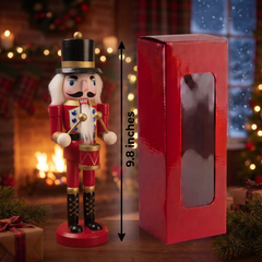 Classic Red Drummer Christmas Wooden Nutcracker 10 in by Wizardi F07M6-13A