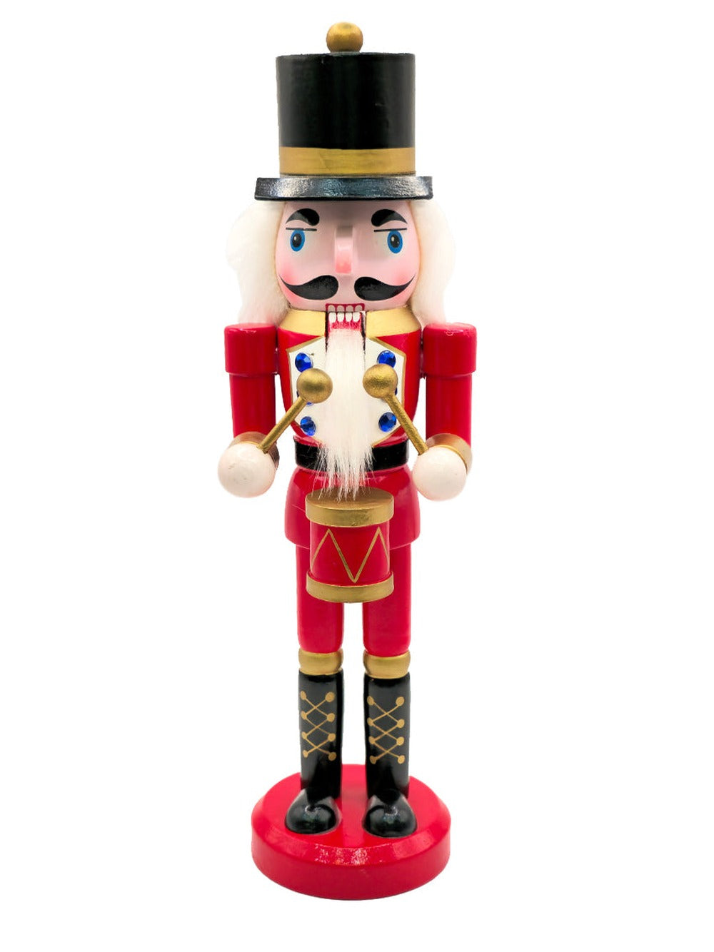 Classic Red Drummer Christmas Wooden Nutcracker 10 in by Wizardi F07M6-13A