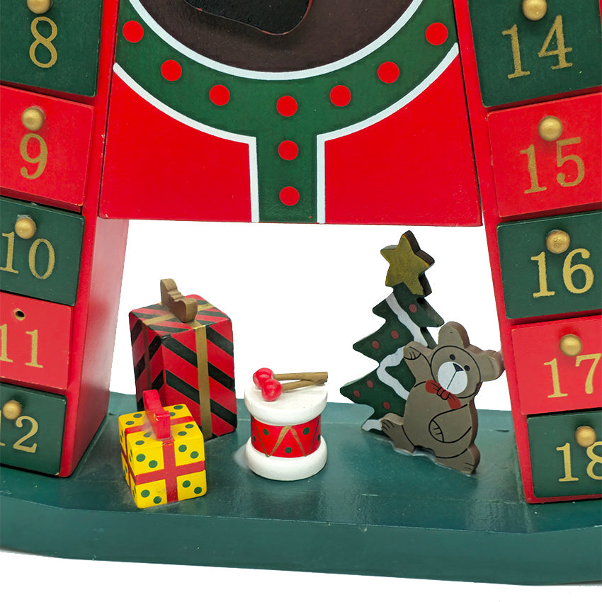Santa's Wooden Horse Advent Calendar Wizardi F07M6-16