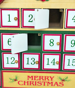 Christmas Cottage Wooden Advent Calendar Wizardi F07M6-17