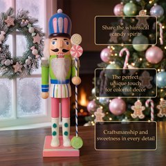 Candyland Christmas Wooden Nutcracker Soldier Wizardi F07M6-1A