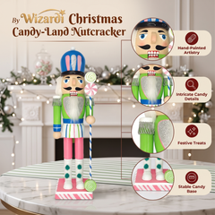 Candyland Christmas Wooden Nutcracker Soldier Wizardi F07M6-1A