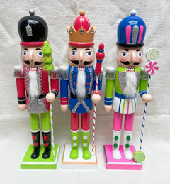 Toy Soldier with Christmas Tree Staff Christmas Wooden Nutcracker 15 in by Wizardi F07M6-1C