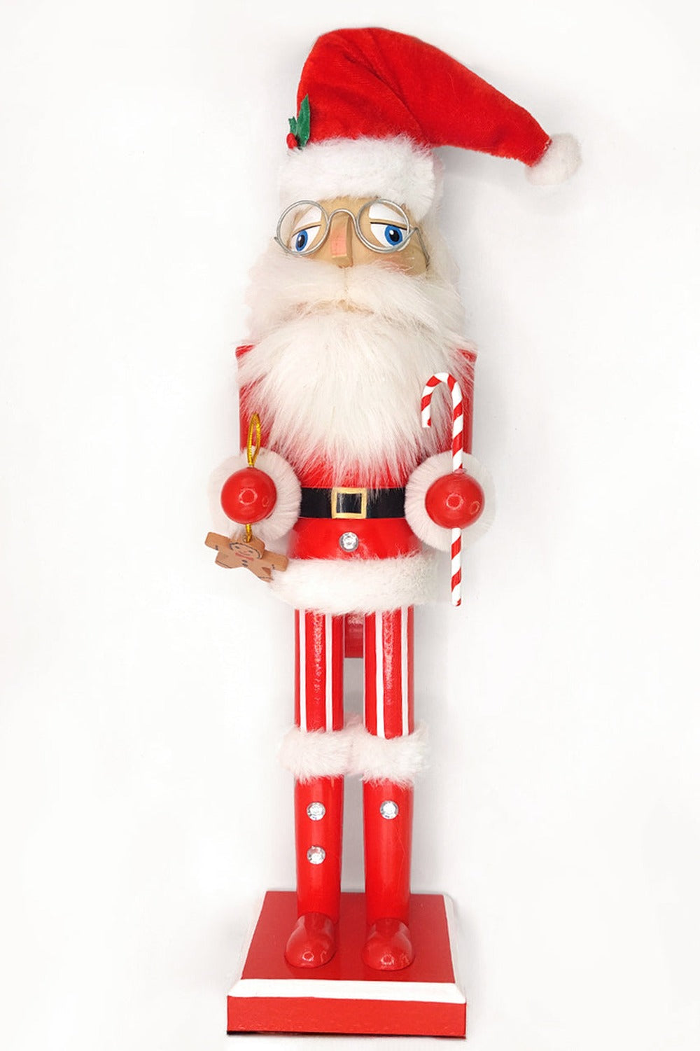 Santa Claus with Glasses Christmas Wooden Nutcracker 15 in by Wizardi F07M6-6