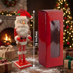 Santa Claus with Glasses Christmas Wooden Nutcracker 15 in by Wizardi F07M6-6
