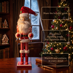 Santa Claus with Glasses Christmas Wooden Nutcracker 15 in by Wizardi F07M6-6