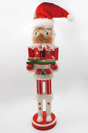 Mrs. Claus with Treat Tray Christmas Wooden Nutcracker 15 in by Wizardi F07M6-6 Gnom