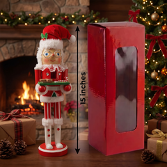 Mrs. Claus with Treat Tray Christmas Wooden Nutcracker 15 in by Wizardi F07M6-6 Gnom