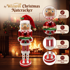 Mrs. Claus with Treat Tray Christmas Wooden Nutcracker 15 in by Wizardi F07M6-6 Gnom