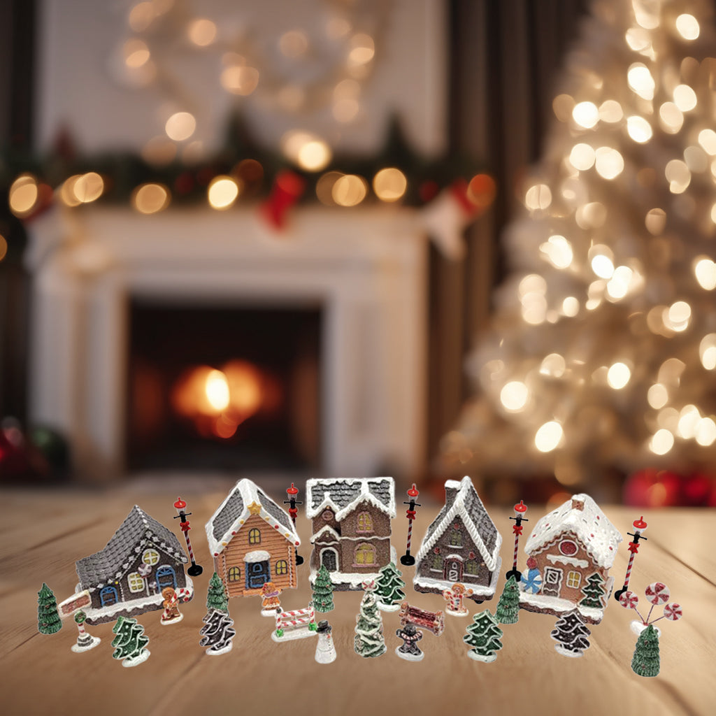 Christmas Village Set - Holiday Hearth by Wizardi F07N5-4