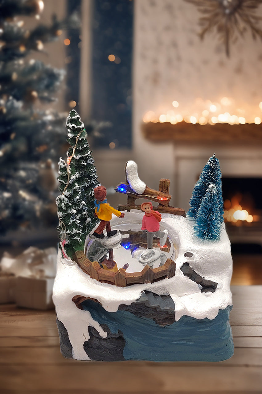 Ski Lodge Scene - Christmas Village Collection by Wizardi F07N5-6B
