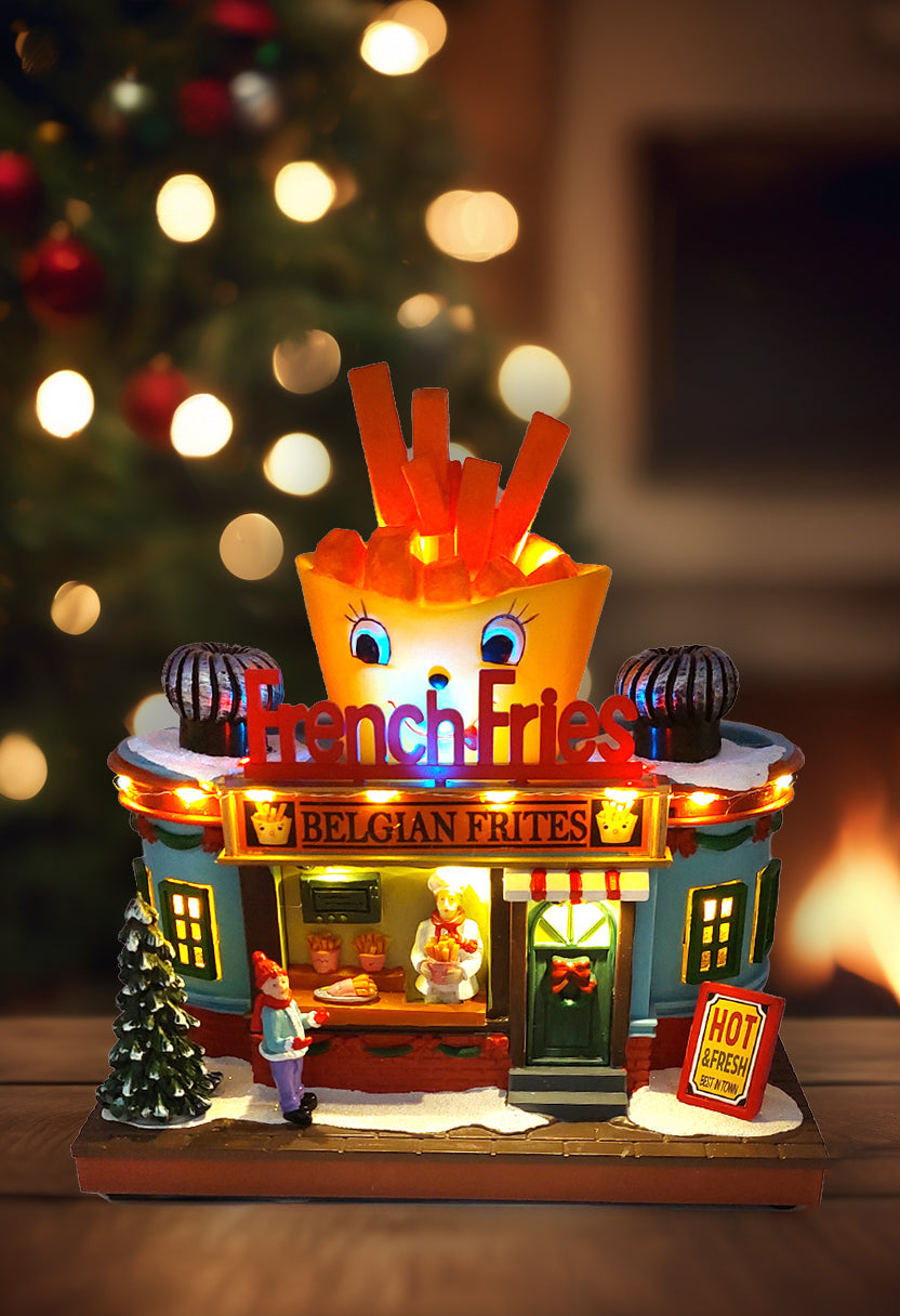 French Fries Stand - Christmas Village Collection by Wizardi F07N5-8