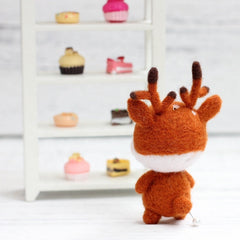 Sleepy Spotted Deer Needle Felting Kit by Wizardi F07N8-W2