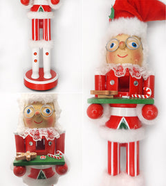 Mrs. Claus with Treat Tray Christmas Wooden Nutcracker 15 in by Wizardi F07M6-6 Gnom
