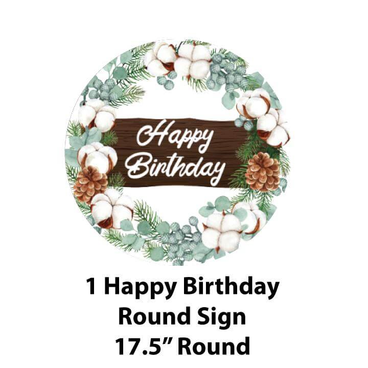 Farmhouse Happy Birthday Yard Cards 20 piece set - 10 EZ Stakes, 30 Short Stakes