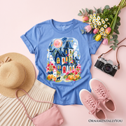 Kids Watercolor Haunted House T-Shirt, Colorful Ghost Pumpkin Halloween Youth Tee