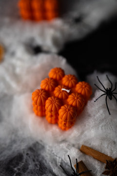 Halloween Pumpkin Soy Candle – Face Bubble Pumpkin Candle, Spooky Décor
