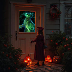 AtmosFX® Ghostly Jump Scares Halloween Digital Decoration on USB Includes 8 Atmosfx Video Effects for Hallloween