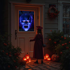 HoliScapes® USB Projector Kit - Ghostly Apparitions 2 + Projector + 5.5 ft x 9 ft Projection Screen