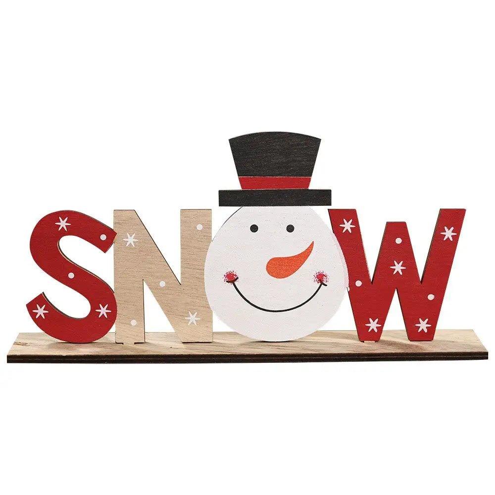 Wooden Christmas Word Tabletop Decoration