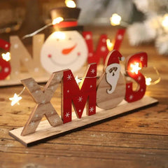 Wooden Christmas Word Tabletop Decoration