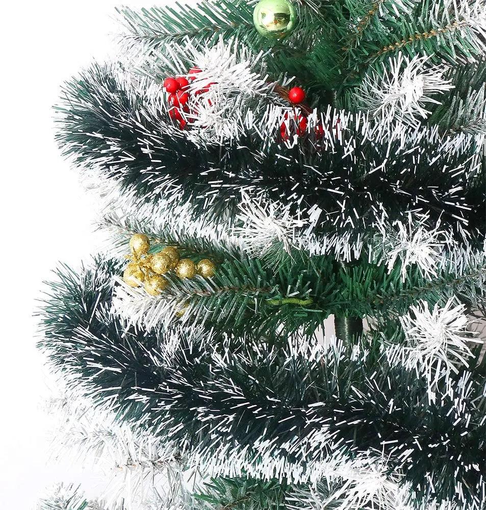 2 m Christmas Garland with Bow & Ball Designs