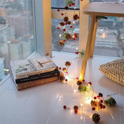 2 m Battery-Powered Pine Cone & Star Christmas String Lights