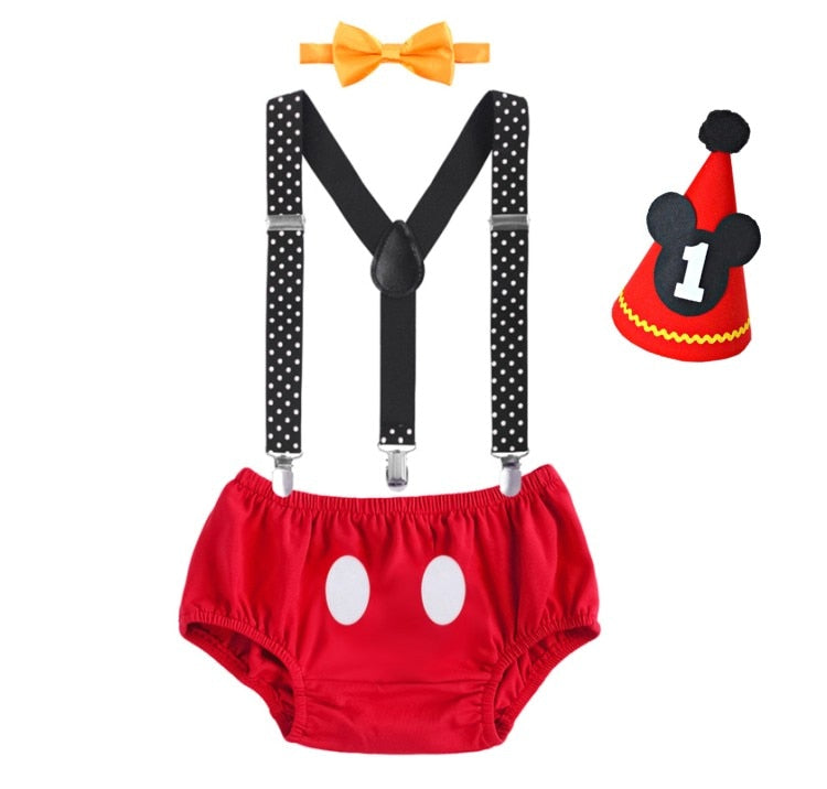 Baby Character Costume Set with Romper and Headgear
