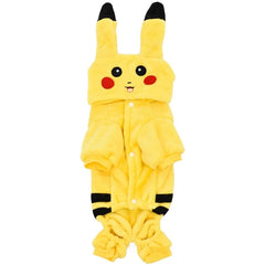 Pikachu Style Fleece Pet Costume for Dogs & Cats