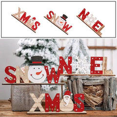 Wooden Christmas Word Tabletop Decoration