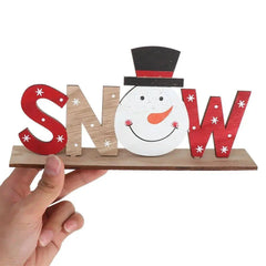 Wooden Christmas Word Tabletop Decoration