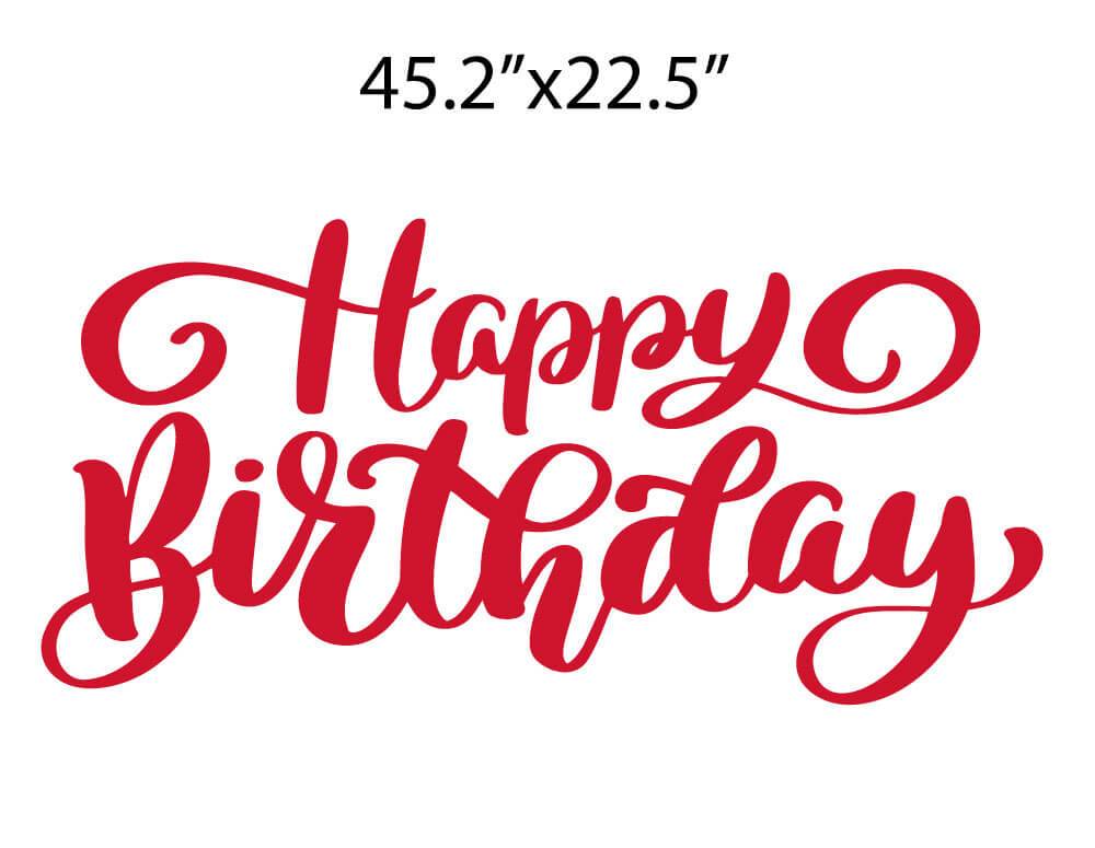 Large Happy Birthday Yard Greeting Signs 4 pc set