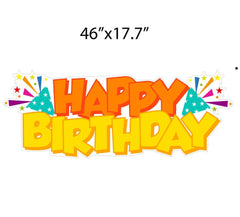 Large Happy Birthday Yard Greeting Signs 4 pc set