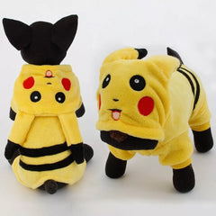 Pikachu Style Fleece Pet Costume for Dogs & Cats