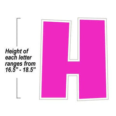 Custom Pink Happy Birthday Deluxe Yard Card Letters Package