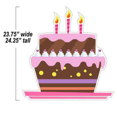 Custom Pink Happy Birthday Deluxe Yard Card Letters Package