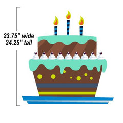 Custom Blue Happy Birthday Deluxe Yard Letters Package