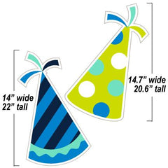 Custom Blue Happy Birthday Deluxe Yard Letters Package