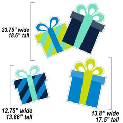 Custom Blue Happy Birthday Deluxe Yard Letters Package