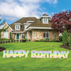 Dripping Glitter Ombre 18" KG The Last Time Happy Birthday Yard Greeting 13 pc set