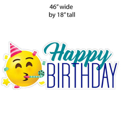 Large Happy Birthday Emoji Accessory Yard Card Signs