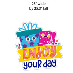 Large Happy Birthday 'Enjoy Your Day' Accessory Yard Card Signs