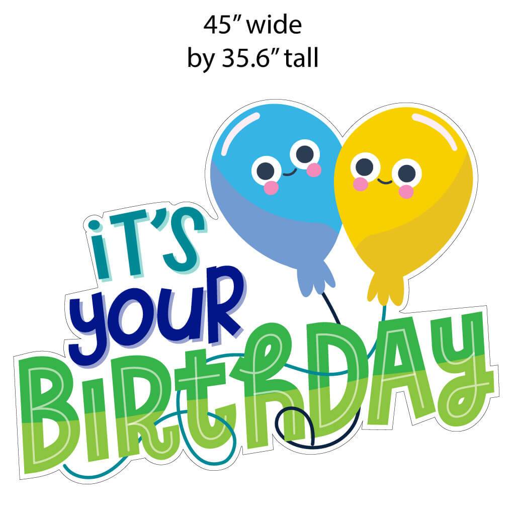 Large Happy Birthday 'Enjoy Your Day' Accessory Yard Card Signs